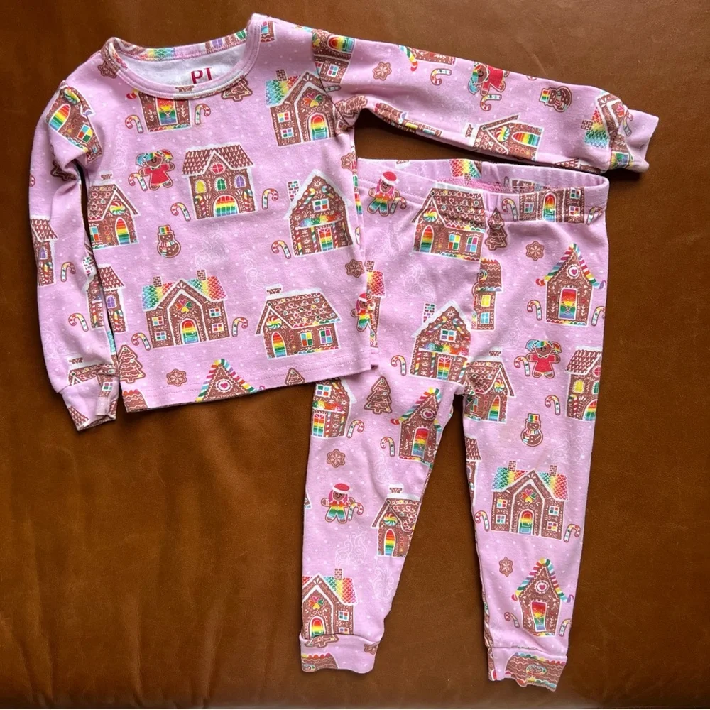 CHILDREN’S PLACE Pink Gingerbread PJs, 18-24mo